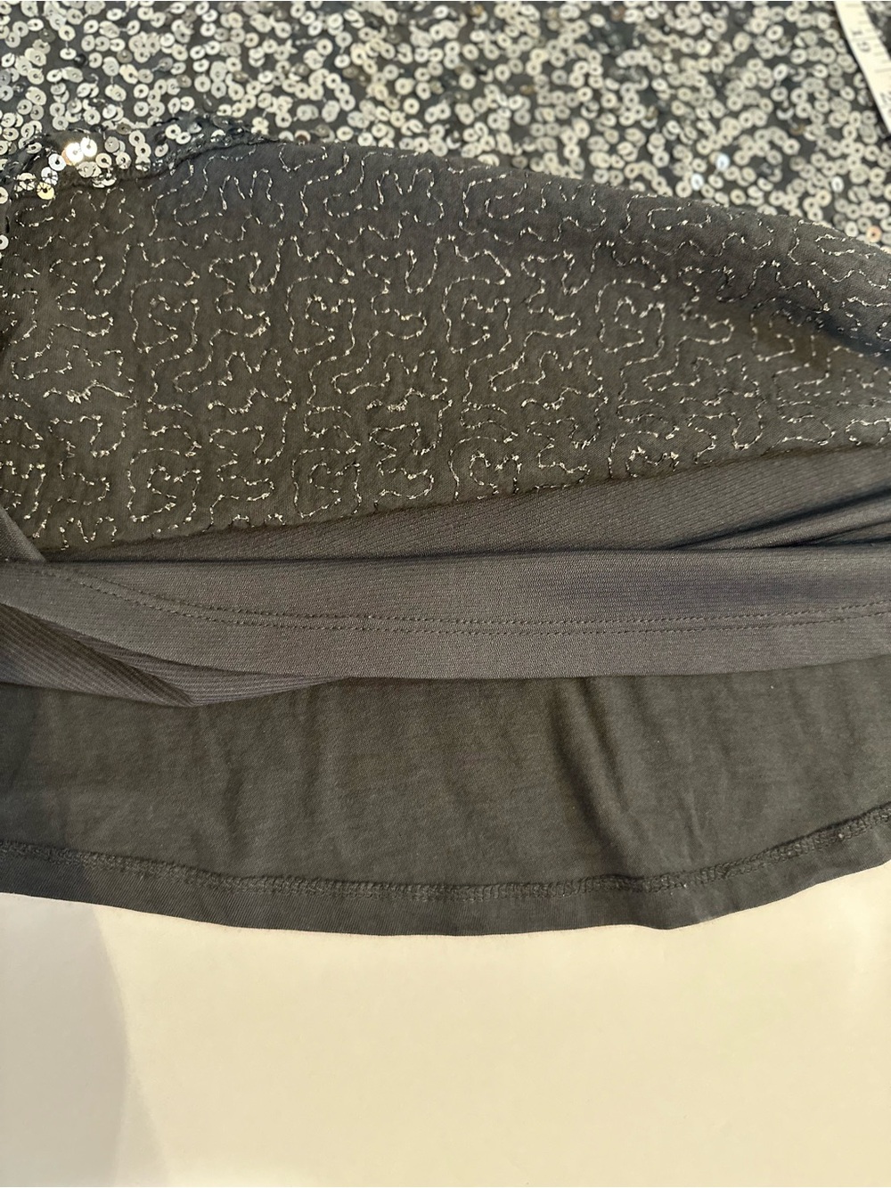 Lane Bryant 14/16 Black Silver Sequin Racerback Tank Top Party Holiday Glam - Picture 9 of 9